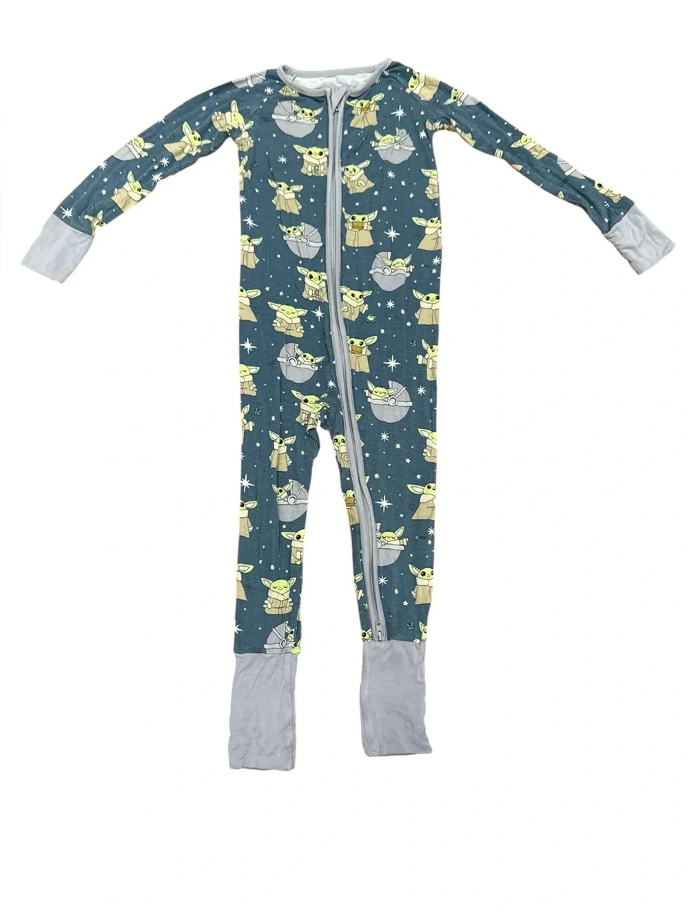 Little Sleepies STAR WARS Grogu Bamboo Convertible Zippy Boys Girls Size 2T